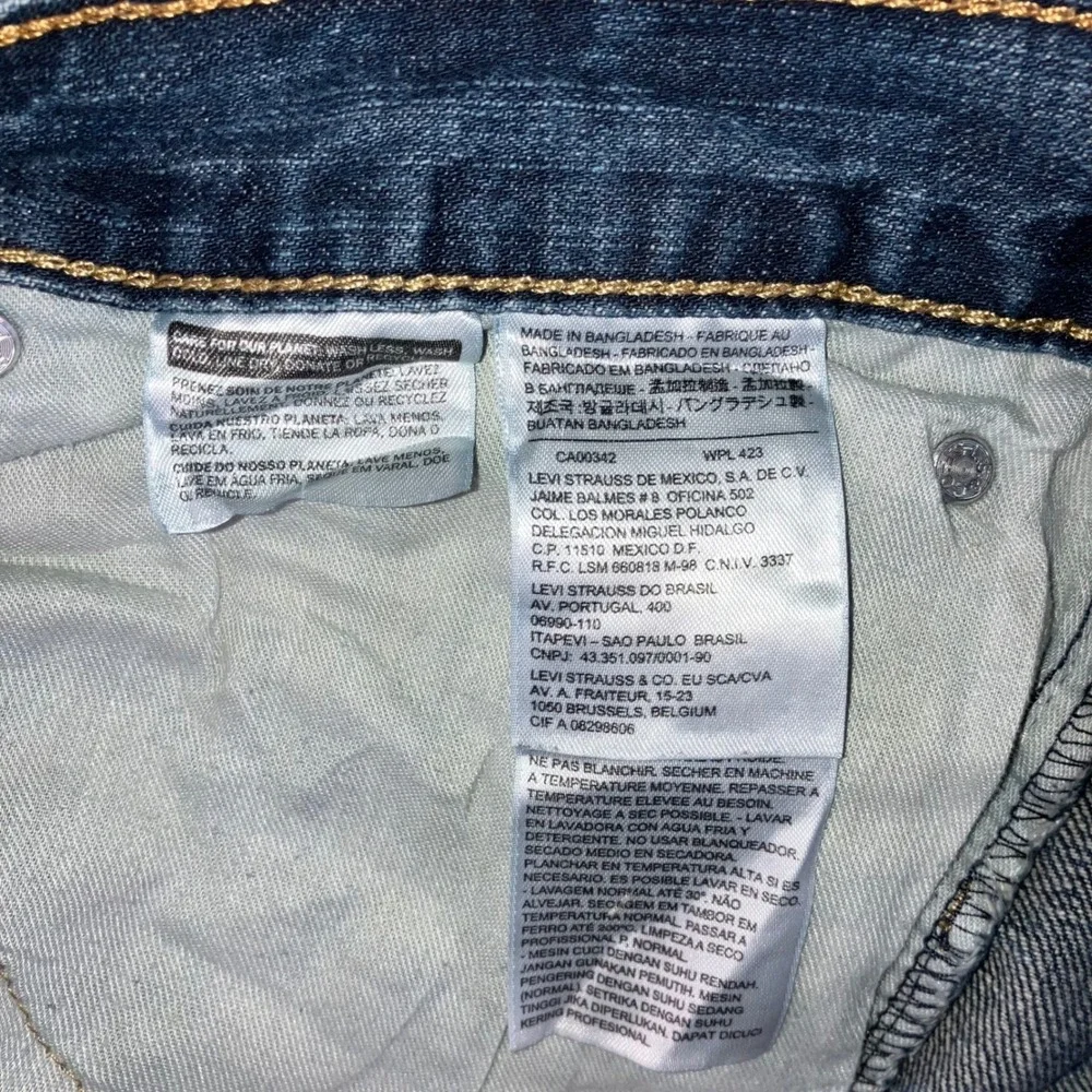 Levis 569 Denim Shorts Men 40 Blue‎ Loose Dark Wash Jorts Whiskered y2k Skater